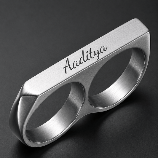THE MEN THING Rings ENGRAVED - Rebellious Two Silver