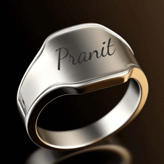 THE MEN THING Rings ENGRAVED - Royal Series - PRESTORA RING - Pure Stainless Steel Men’s Steel-Plated Ring – Statement Luxury Jewelry (Size : 16-19-22-24)
