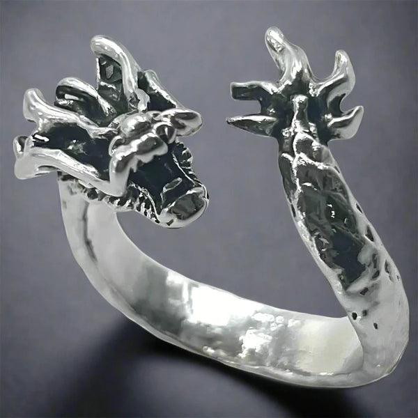 FIRY DRAGON - Alloy Adjustable Vintage Ring, American trending Style for Men & Boys