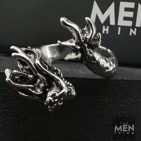 FIRY DRAGON - Alloy Adjustable Vintage Ring, American trending Style for Men & Boys