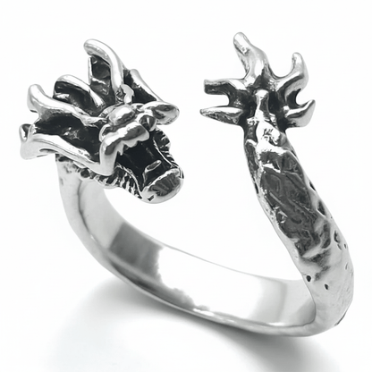 THE MEN THING Rings FIRY DRAGON - Alloy Adjustable Vintage Ring, American trending Style for Men & Boys