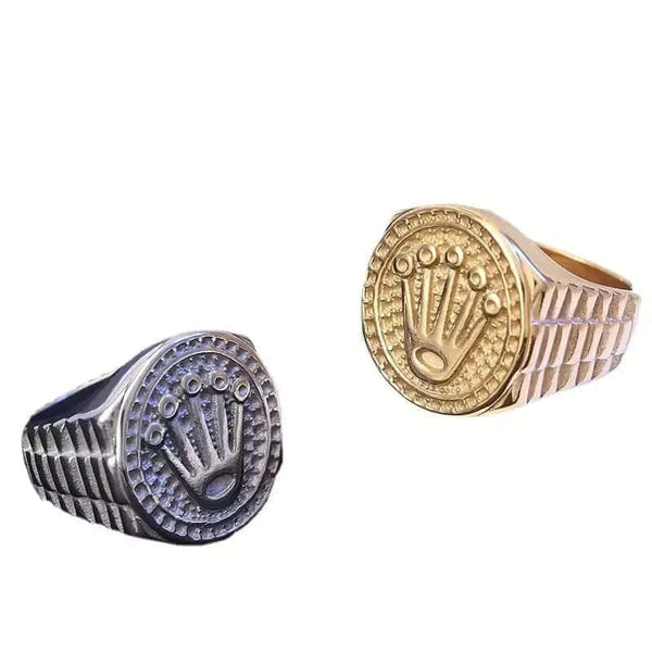 फाइव वाइकिंग किंग - पुरुषों के लिए शुद्ध स्टेनलेस स्टील की अंगूठी (साइज़: 17,20,26)