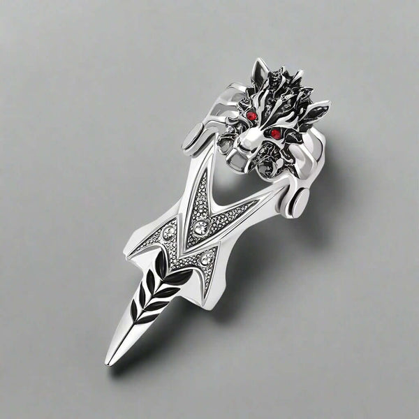 FURIOUS-REDEYE - Gothic Wolf Knuckle Joint Full Finger Ring for Men & Boys