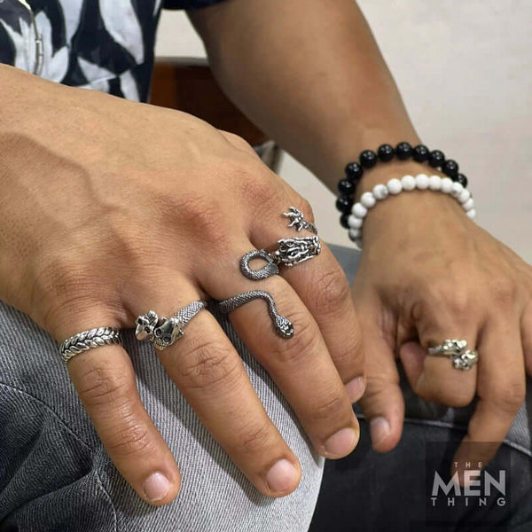 GRIMHUG - Alloy Adjustable Vintage Ring, American trending Style for Men & Boys