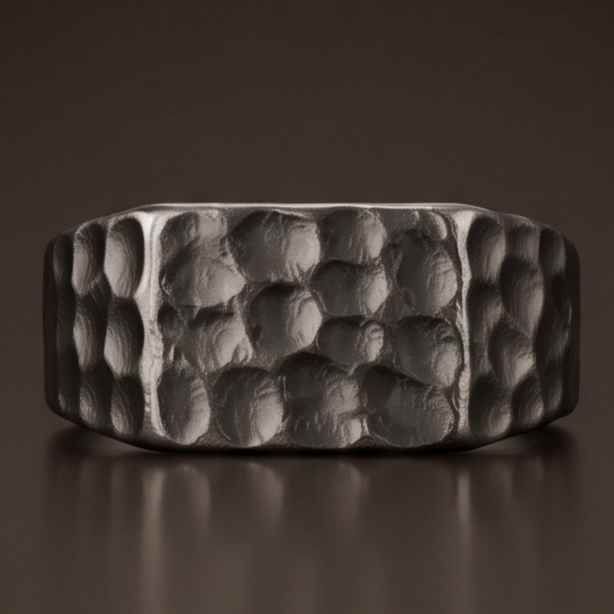 THE MEN THING Rings HAMMERFORGE - Pure Stainless Steel Men’s Ring for Men & Boys (Size : 21)