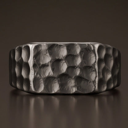 THE MEN THING Rings HAMMERFORGE - Pure Stainless Steel Men’s Ring for Men & Boys (Size : 21)