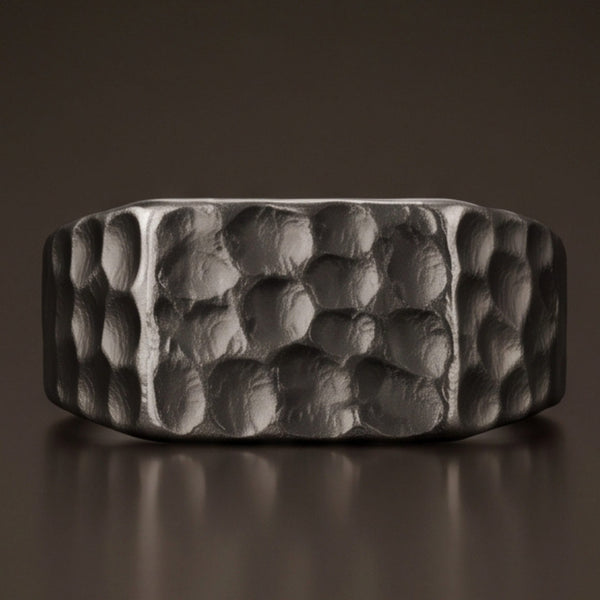 HAMMERFORGE - Pure Stainless Steel Men’s Ring for Men & Boys (Size : 21)