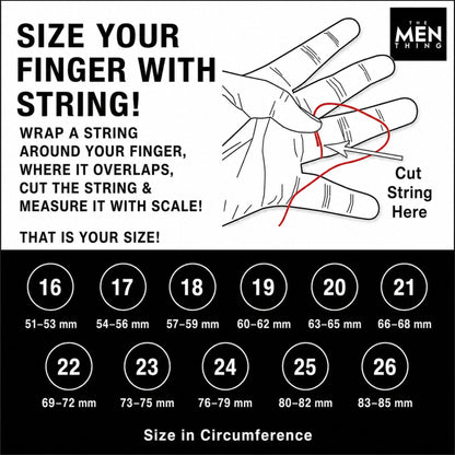 THE MEN THING Rings HEART RHYTHM - Pure Stainless Steel Men’s Ring for Men & Boys (Size : 14-16-19-22-25)