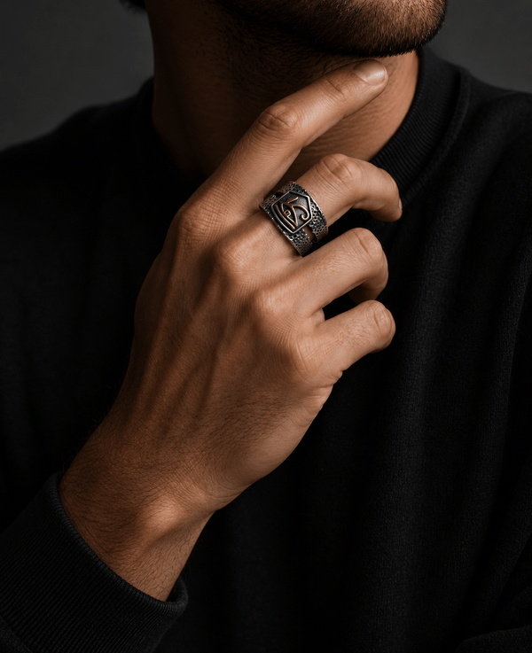 HORUS EYE OF GOD - Copper Adjustable Ring for Men and Boys