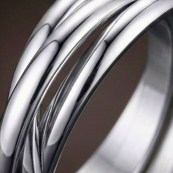 INFINITY LOOP - Steel - Pure Stainless Steel Men’s Steel-Plated Ring (Size : 26)