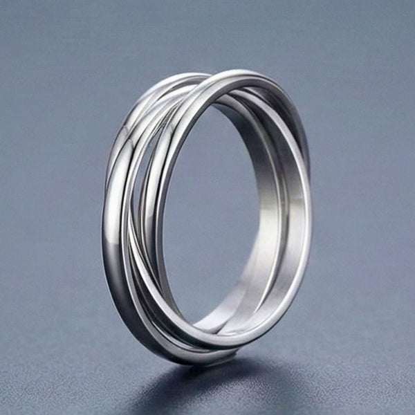 INFINITY LOOP - Steel - Pure Stainless Steel Men’s Steel-Plated Ring (Size : 26)