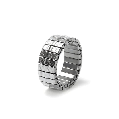 THE MEN THING Rings KAELION - Adjustable Pure Titanium Steel Ring for Men & Boys