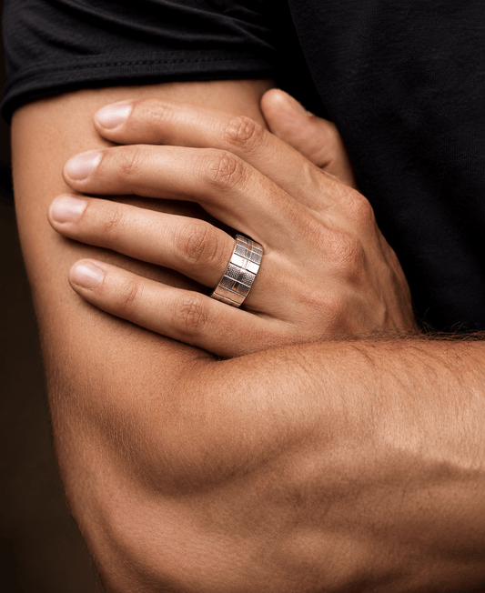 THE MEN THING Rings KAELION - Adjustable Pure Titanium Steel Ring for Men & Boys