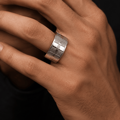 THE MEN THING Rings KAELION - Adjustable Pure Titanium Steel Ring for Men & Boys