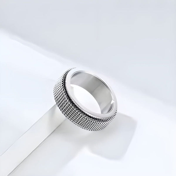 KRYOS RING - Pure Stainless Steel Men’s Steel-Plated Ring – Statement Luxury Jewelry (Size : 21)