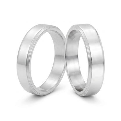 THE MEN THING Rings LOOP OF LOVE – Pure Titanium Steel Couple Rings for Men & Women