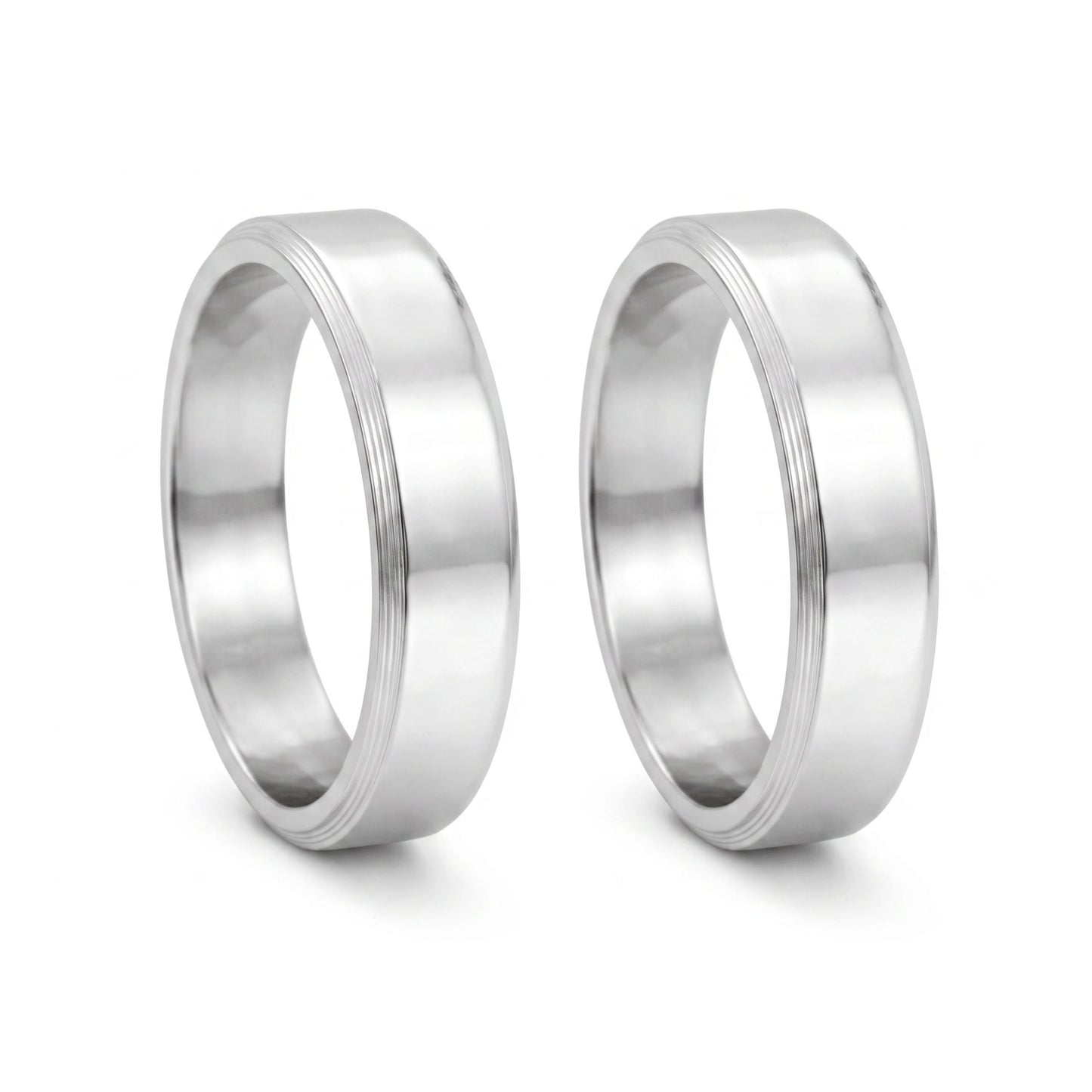 THE MEN THING Rings LOOP OF LOVE – Pure Titanium Steel Couple Rings for Men & Women