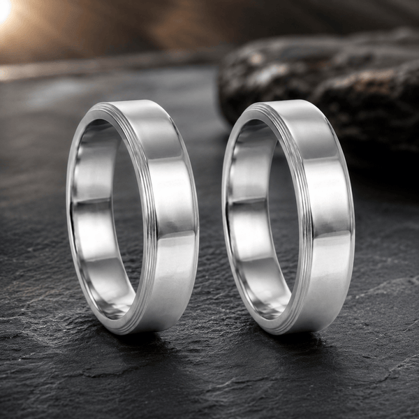 ENGRAVED - LOOP OF LOVE – Pure Titanium Steel Couple Rings for Men & Women