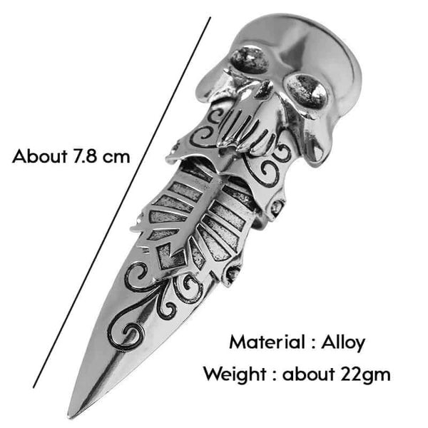 OCTOPOW- Full Finger Adjustable Knuckle Ring - Gothic Octopus King Rules