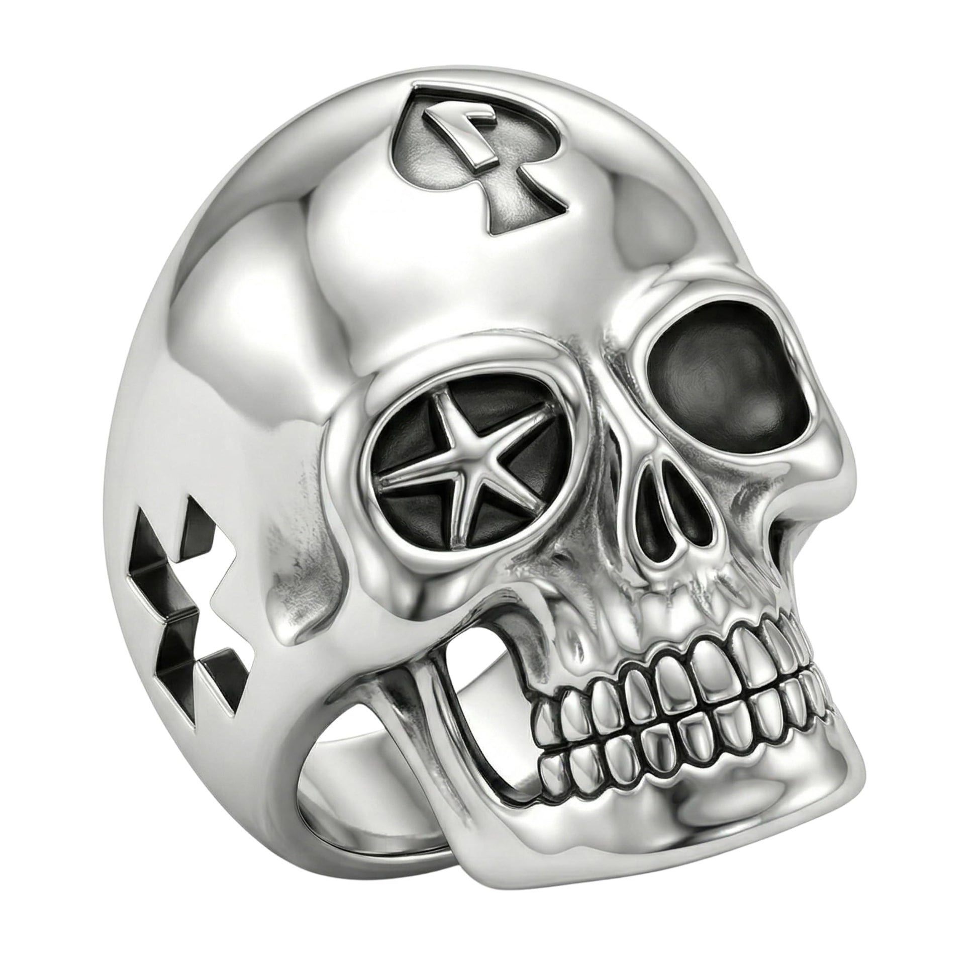 THE MEN THING Rings PHANTOM  Titanium Steel Ring for Men and Boys (Size-21)