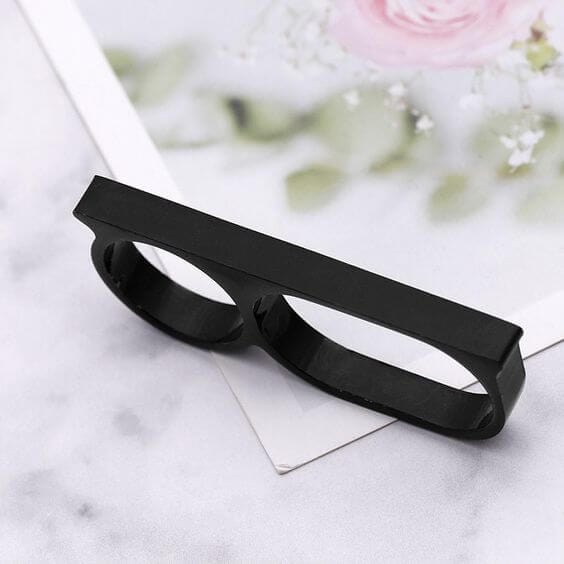 THE MEN THING Rings Rebellious Three Black