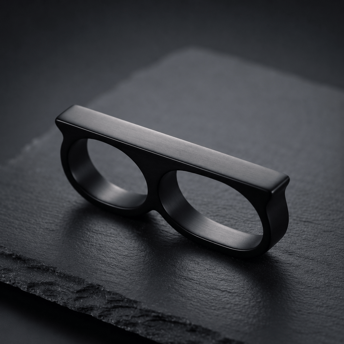THE MEN THING Rings Rebellious Three Black