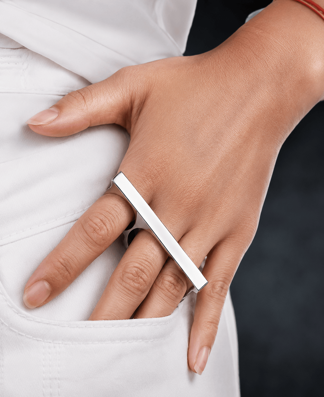 THE MEN THING Rings Rebellious Three Silver