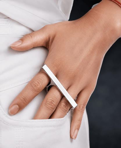 THE MEN THING Rings Rebellious Three Silver