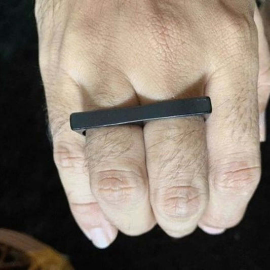 THE MEN THING Rings Rebellious Two Black