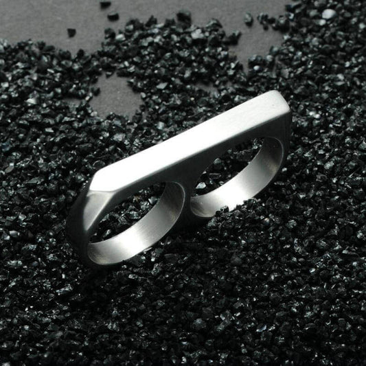 THE MEN THING Rings Rebellious Two Silver
