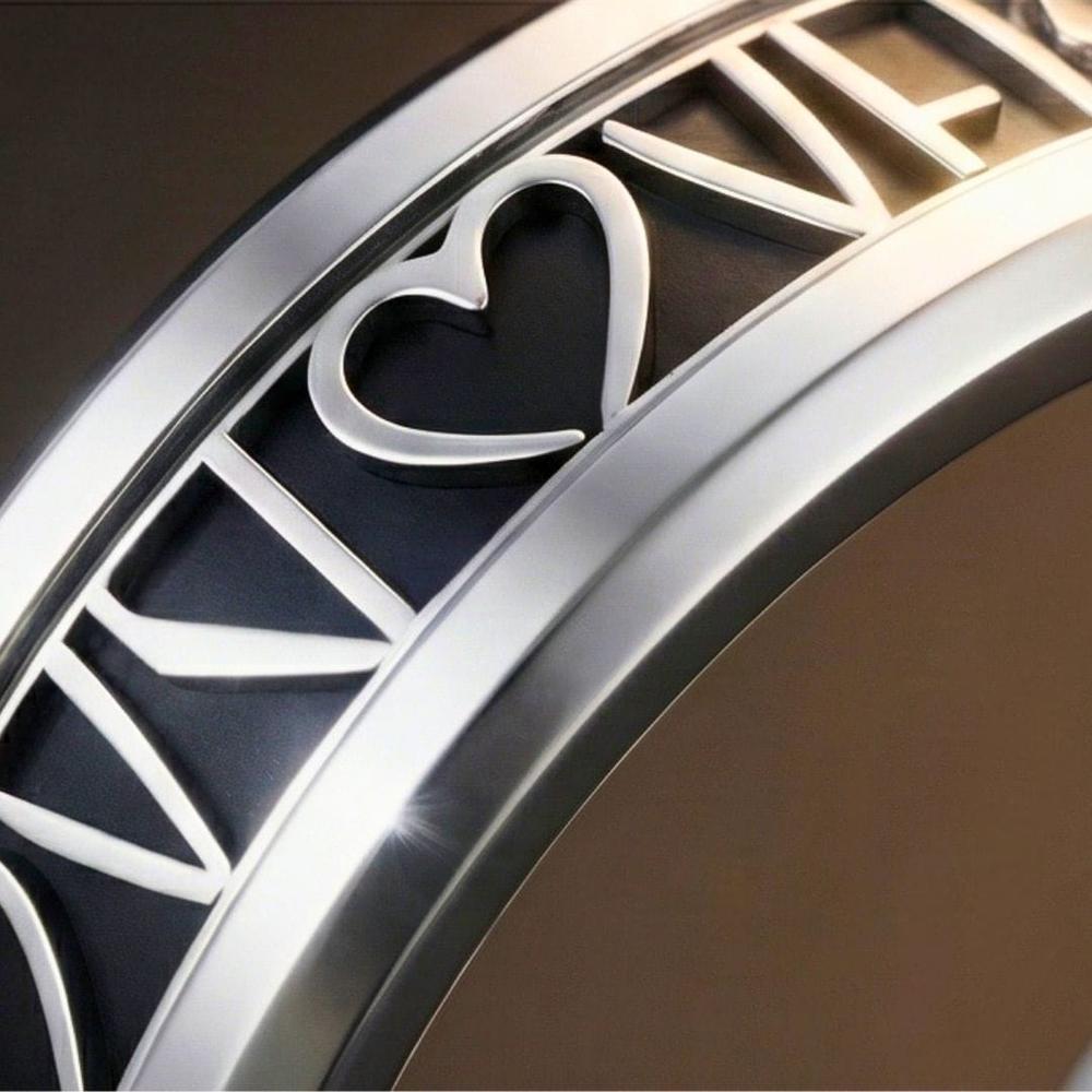 THE MEN THING Rings REGALIA HEART RING - Pure Stainless Steel Men’s Steel-Plated Ring (Size : 26)