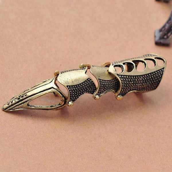 RINOSKIN - Bronze Guard Adjustable Knuckle Joint Full Finger Ring for Men & Boys
