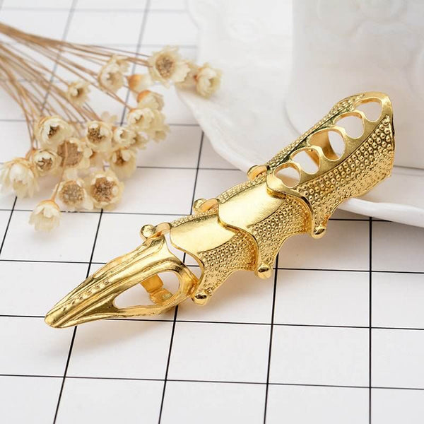 RINOSKIN - Gold Guard Adjustable Knuckle Joint Full Finger Ring for Men & Boys