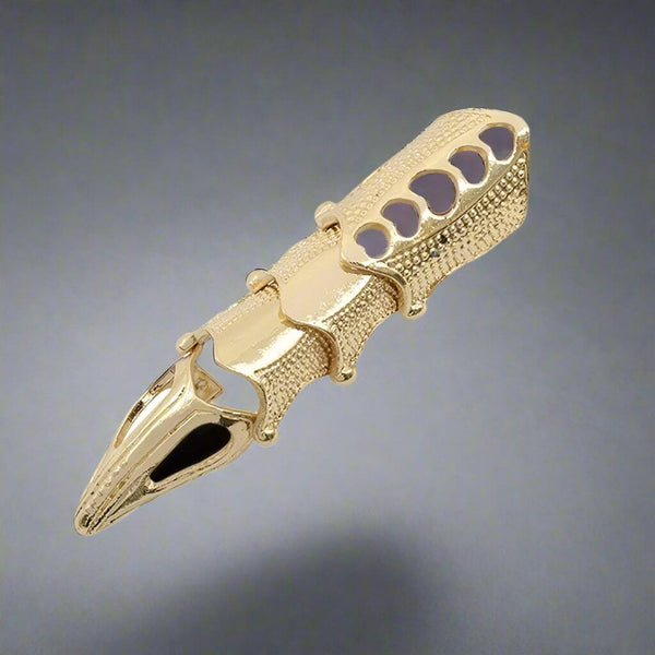 RINOSKIN - Gold Guard Adjustable Knuckle Joint Full Finger Ring for Men & Boys