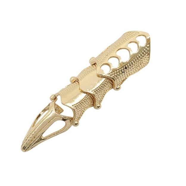 THE MEN THING Rings RINOSKIN - Gold Guard Adjustable Knuckle Joint Full Finger Ring for Men & Boys