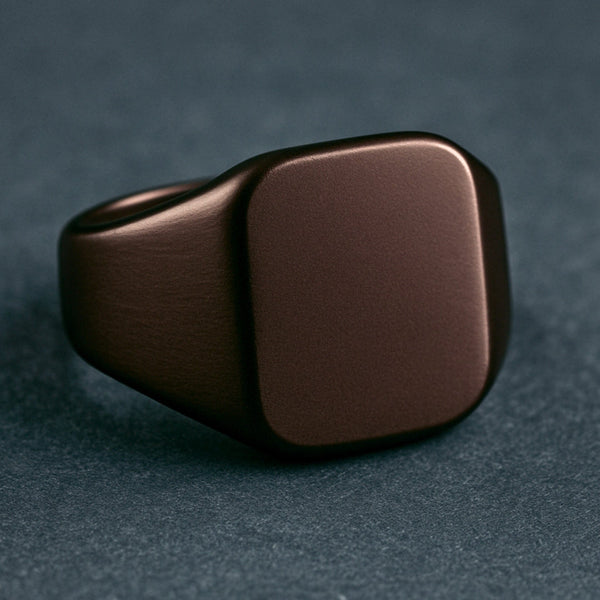 Royal Series - BLACK CODE RING - Pure Stainless Steel Men’s Steel-Plated Black Ring – Statement Luxury Jewelry (Size : 17-19-22)