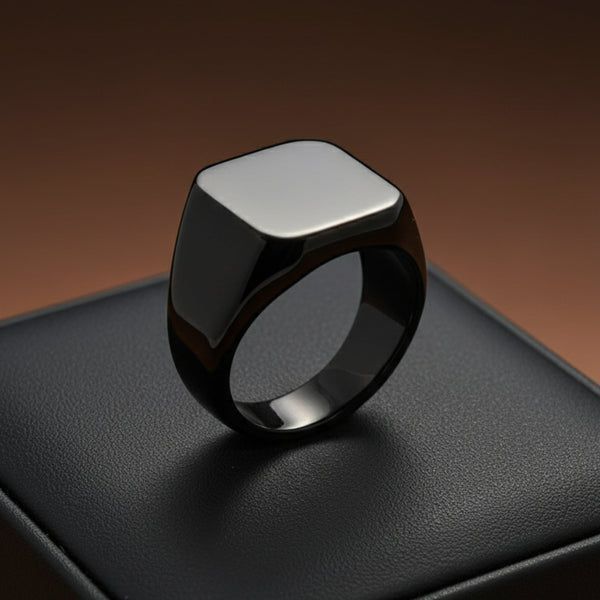 Royal Series - BLACKSPIRE RING - Pure Stainless Steel Men’s Black-Plated Ring – Statement Luxury Jewelry (Size : 13-14-23-24-28-29-32-32)
