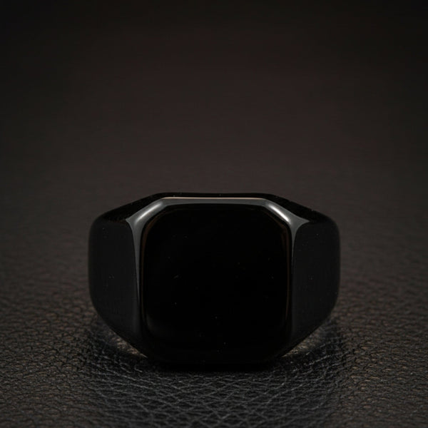Royal Series - BLACKSPIRE RING - Pure Stainless Steel Men’s Black-Plated Ring – Statement Luxury Jewelry (Size : 13-14-23-24-28-29-32-32)