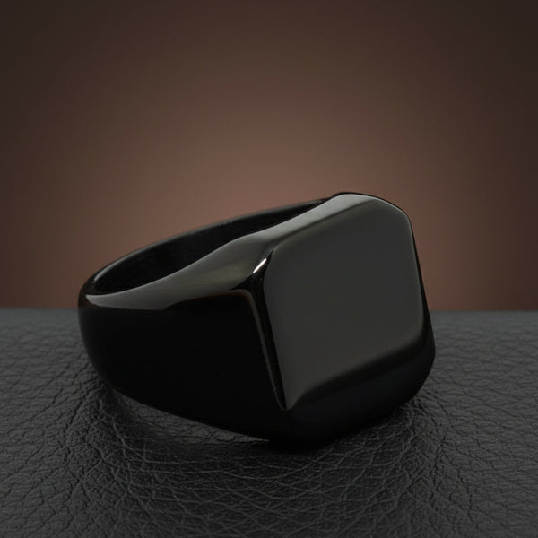 Royal Series - BLACKSPIRE RING - Pure Stainless Steel Men’s Black-Plated Ring – Statement Luxury Jewelry (Size : 13-14-23-24-28-29-32-32)