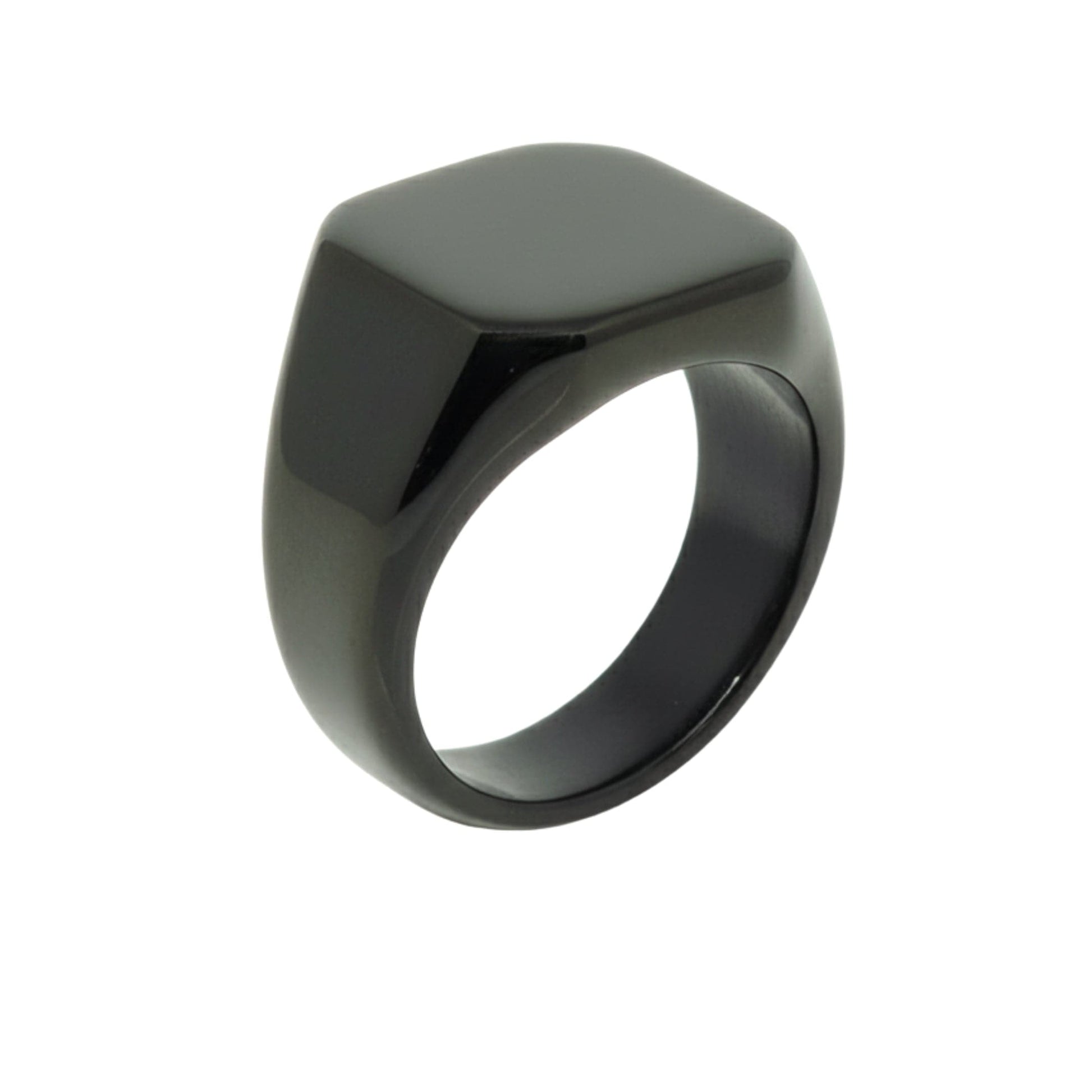 THE MEN THING Rings Royal Series - BLACKSPIRE RING - Pure Stainless Steel Men’s Black-Plated Ring – Statement Luxury Jewelry (Size : 13-14-23-24-28-29-32-32)