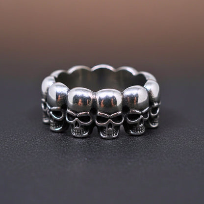 THE MEN THING Rings Royal Series - BONE CIRCLE RING - Pure Stainless Steel Men’s Steel-Plated Ring – Statement Luxury Jewelry (Size :21-22-24-25-27-30 )