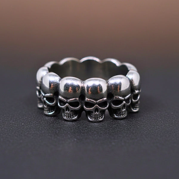 Royal Series - BONE CIRCLE RING - Pure Stainless Steel Men’s Steel-Plated Ring – Statement Luxury Jewelry (Size :21-22-24-25-27-30 )