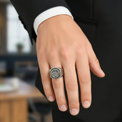 THE MEN THING Rings Royal Series - CELTIC CLAW RING - Pure Stainless Steel Men’s Steel-Plated Ring – Statement Luxury Jewelry (Size :19-21-22-24-27-29)