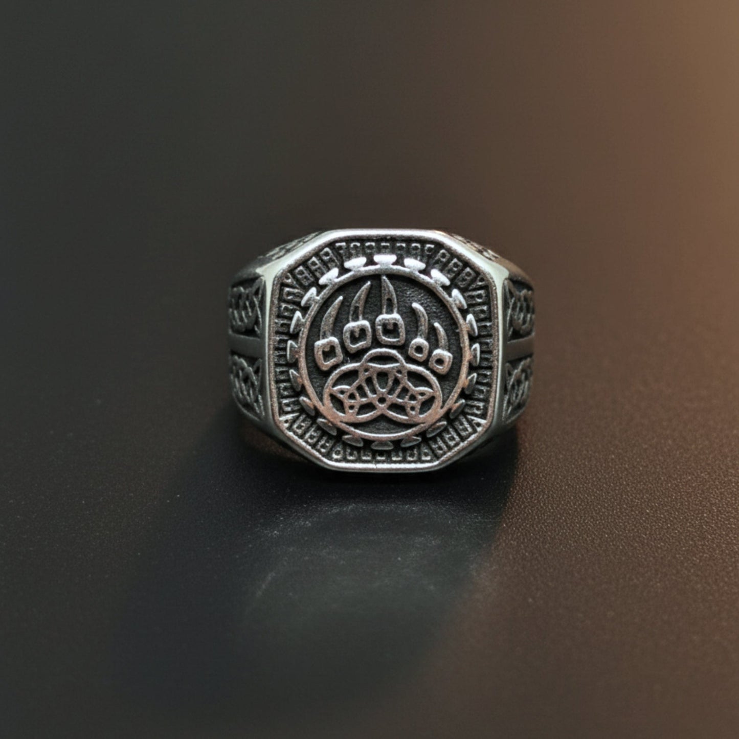 THE MEN THING Rings Royal Series - CELTIC CLAW RING - Pure Stainless Steel Men’s Steel-Plated Ring – Statement Luxury Jewelry (Size :19-21-22-24-27-29)