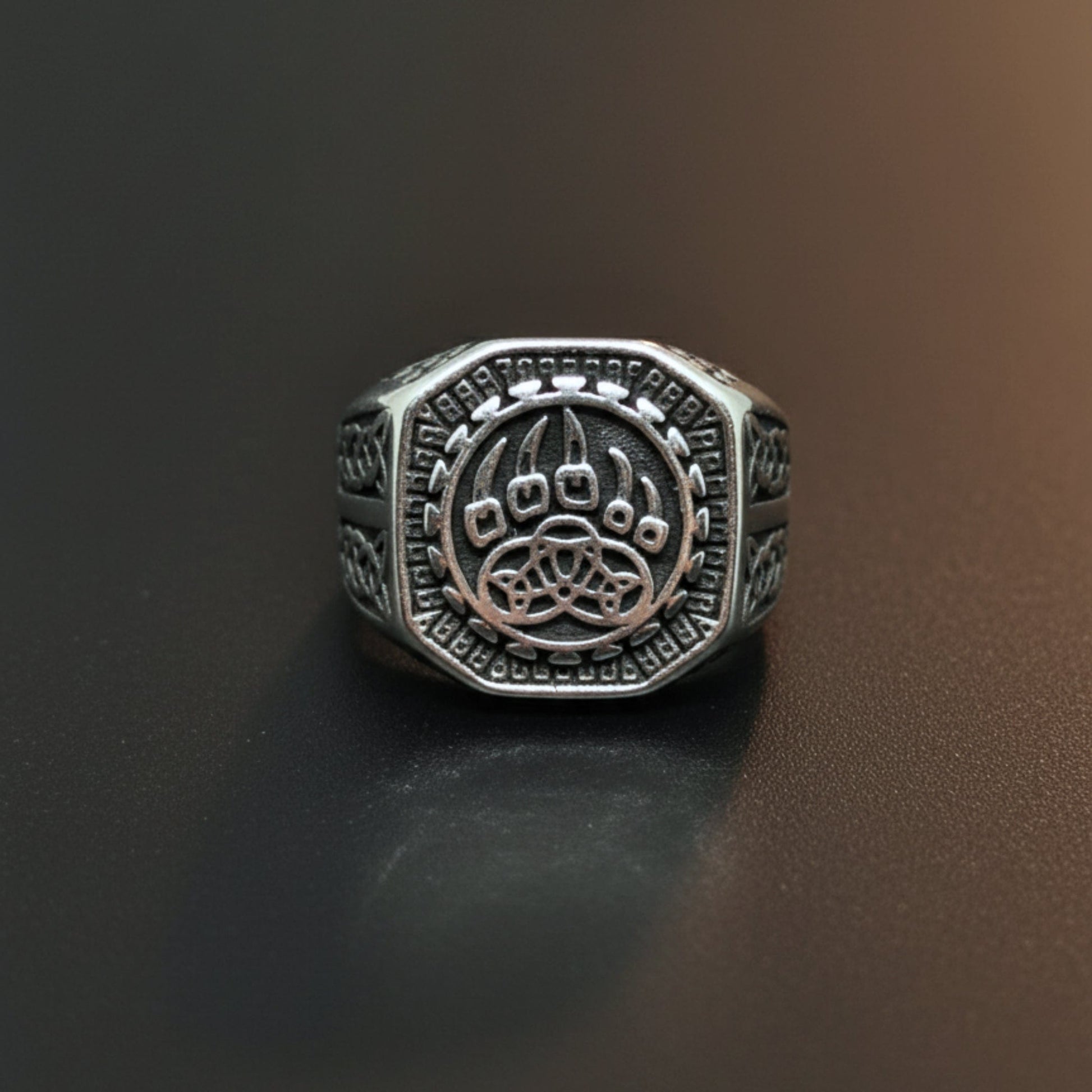 THE MEN THING Rings Royal Series - CELTIC CLAW RING - Pure Stainless Steel Men’s Steel-Plated Ring – Statement Luxury Jewelry (Size :19-21-22-24-27-29)