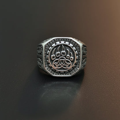 THE MEN THING Rings Royal Series - CELTIC CLAW RING - Pure Stainless Steel Men’s Steel-Plated Ring – Statement Luxury Jewelry (Size :19-21-22-24-27-29)