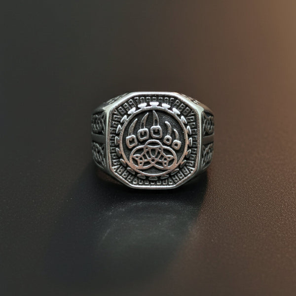 Royal Series - CELTIC CLAW RING - Pure Stainless Steel Men’s Steel-Plated Ring – Statement Luxury Jewelry (Size :19-21-22-24-27-29)