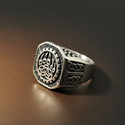 THE MEN THING Rings Royal Series - CELTIC CLAW RING - Pure Stainless Steel Men’s Steel-Plated Ring – Statement Luxury Jewelry (Size :19-21-22-24-27-29)