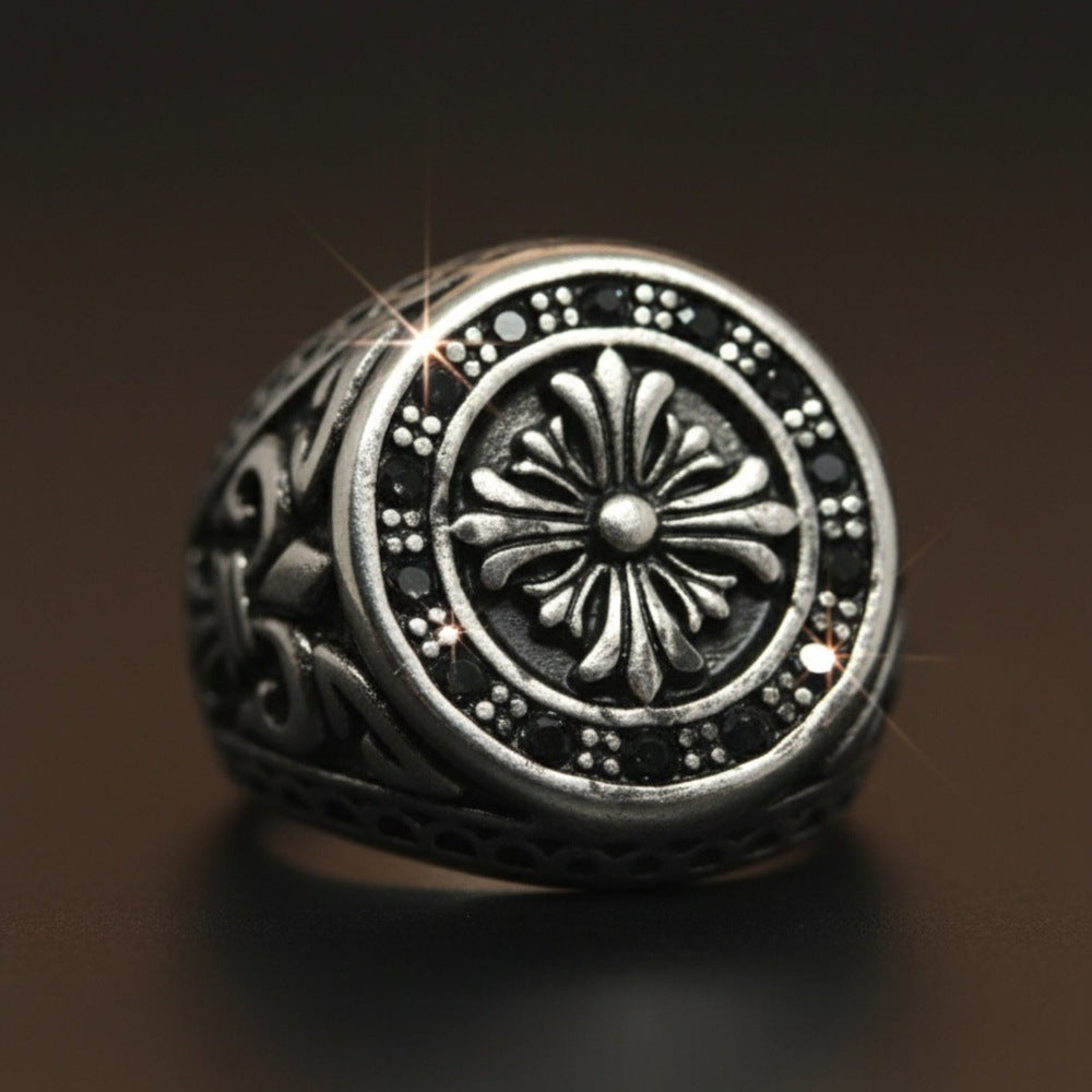 THE MEN THING Rings Royal Series - CELTIC GUARD RING - Pure Stainless Steel Men’s Steel-Plated Ring – Statement Luxury Jewelry (Size :18-21-23-26-31)