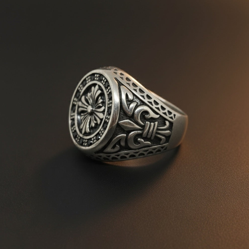 THE MEN THING Rings Royal Series - CELTIC GUARD RING - Pure Stainless Steel Men’s Steel-Plated Ring – Statement Luxury Jewelry (Size :18-21-23-26-31)